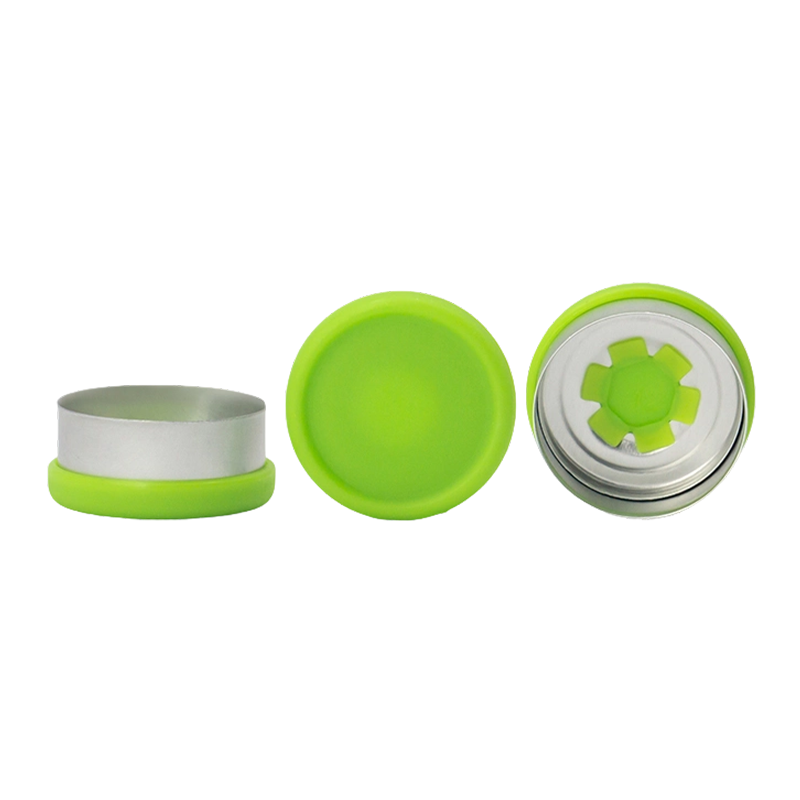 Capuchon en aluminium et plastique détachable.