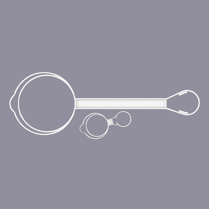 Cintre en plastique de type raquette pour bouteille de perfusion